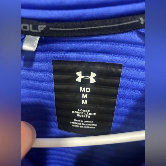 Under Armour Storm Evolution Daytona Half Zip Golf Blue Shirt Pullover Medium - Picture 7 of 9